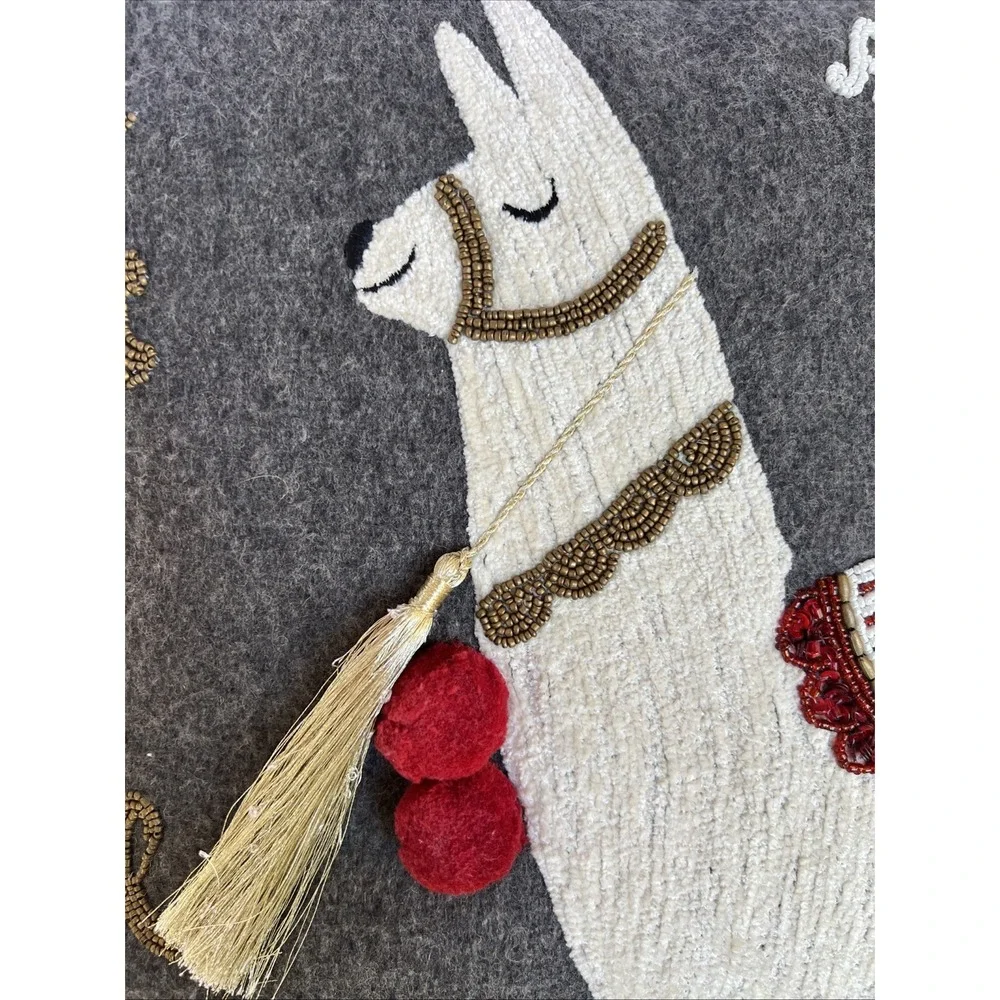 Artisan de Luxe Llama Alpaca Christmas Pillow 17